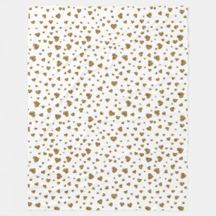 Romantische "I Liebe You" Goldene Imitate Glitzer Fleecedecke