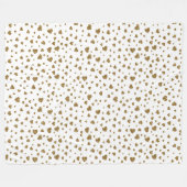 Romantische "I Liebe You" Goldene Imitate Glitzer  Fleecedecke (Vorderseite (Horizontal))