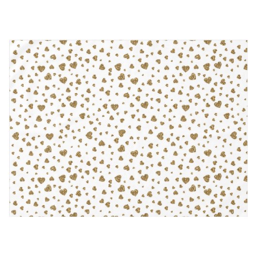 Romantische "I Liebe You" Goldene Imitate Glitzer Tischdecke (Vorderseite (Horizontal))