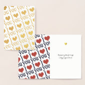 Romantische 'I Liebe you' herzen golden \ gold Folienkarte (Anzeige)