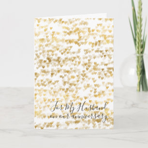 Romantische I Love You Jubiläum Goldene Herzen Karte