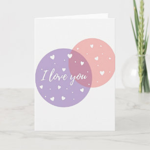 Romantische I-Love-You-Kreise-Karte Karte