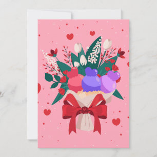 Romantische Ice Cream Bouquet Niedliche Blume Herz Ankündigung