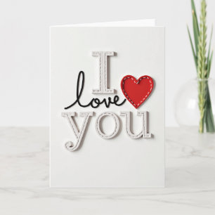 Romantische Ich-liebe-dich-Herzkarte Karte