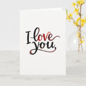 Romantische Ich liebe dich Karte (Gelbe Blume)