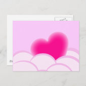 Romantische Illustration mit Herz und Blasen Postkarte (Vorne/Hinten)