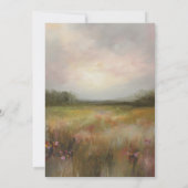 Romantische Impressionistische Landschaft Abstrakt Einladung (Rückseite)
