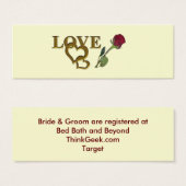 Romantische Interlocking-Herzen und Rote Rose (Vorne & Hinten)