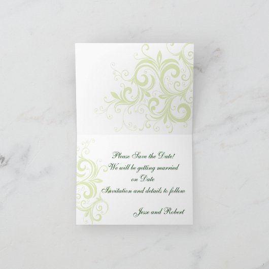 Romantische Iren-Save the Date Karten (Innenseite)