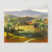 Romantische Italienische Kunst Save the Date Postk Ankündigungspostkarte (Vorderseite)