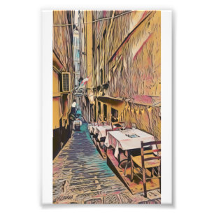 romantische italienische Straße 3 Fotodruck