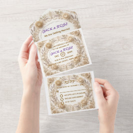 Romantische Jack und Rose klassische Hochzeitseinl All In One Einladung