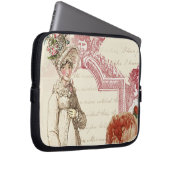 Romantische Jane Austen feminin delikates Rosa Laptopschutzhülle (Vorne Rechts)