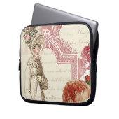 Romantische Jane Austen feminin delikates Rosa Laptopschutzhülle (Vorderseite Links)