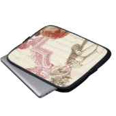 Romantische Jane Austen feminin delikates Rosa Laptopschutzhülle (Vorne Knopf)