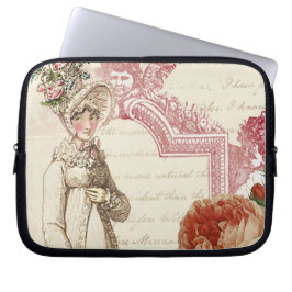 Romantische Jane Austen feminin delikates Rosa Laptopschutzhülle