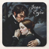 Romantische Jane Eyre und Edward Rochester Rechteckiger Pappuntersetzer (Vorderseite)