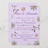 Romantische Jane Metal Blume Hochzeit Einladungen (Vorne/Hinten)