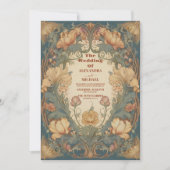 Romantische Jugendstil-Hochzeit Einladung (Vorderseite)