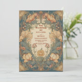 Romantische Jugendstil-Hochzeit Einladung (Stehend Vorderseite)