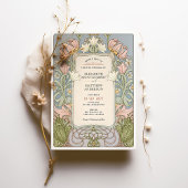 Romantische Jugendstil-Hochzeit Einladung