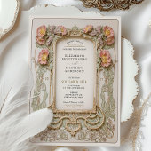 Romantische Jugendstil-Hochzeit Einladung