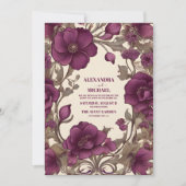 Romantische Jugendstil-Hochzeit Einladung (Vorderseite)