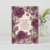 Romantische Jugendstil-Hochzeit Einladung (Stehend Vorderseite)