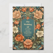 Romantische Jugendstil-Hochzeit Einladung (Vorderseite)