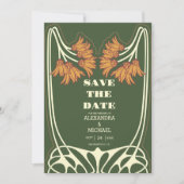 Romantische Jugendstil-Hochzeit Save The Date (Vorderseite)