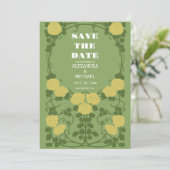 Romantische Jugendstil-Hochzeit Save The Date (Stehend Vorderseite)