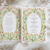 Romantische Jugendstil Magnolia Einladung