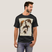 Romantische Kaffeedatepaare, die sich süßen Blick T-Shirt (Vorne ganz)