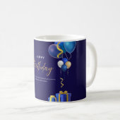 Romantische Kaffeetasse mit Zitat . (VorderseiteRechts)