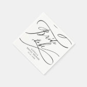 Romantische Kalligrafie als Brautparty Serviette (Ecke)