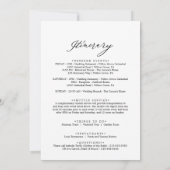 Romantische Kalligrafie Begrüßungsschreiben und Re (Rückseite)