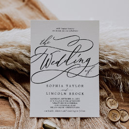 Romantische Kalligrafie | Blüh der Hochzeit von Einladung