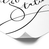 Romantische Kalligrafie Blüh Selfie Station Zeiche Poster (Ecke)