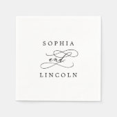 Romantische Kalligrafie | Blüh Wedding Napkin Serviette (Vorderseite)