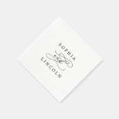 Romantische Kalligrafie | Blüh Wedding Napkin Serviette (Ecke)