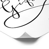 Romantische Kalligrafie Blühe Karten und Geschenke Poster (Ecke)