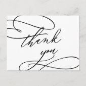 Romantische Kalligrafie | Blühen Vielen Dank, Post Postkarte (Vorderseite)