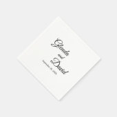 Romantische Kalligrafie Blüht Custom Wedding Serviette (Ecke)