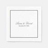 Romantische Kalligrafie Blüht kundenspezifisches H Serviette (Vorderseite)