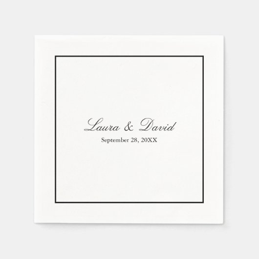 Romantische Kalligrafie Blüht kundenspezifisches H Serviette (Vorderseite)