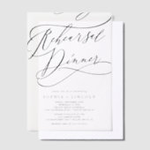 Romantische Kalligrafie Elegante Probe Abendessen Pergament Einladungen (Versetzt)