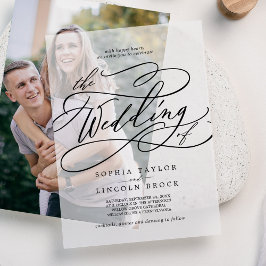 Romantische Kalligrafie Extravagant Elegante Klass Pergament Einladungen