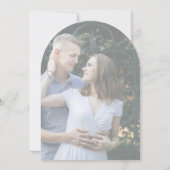 Romantische Kalligrafie - Foto-Hochzeit Einladung (Rückseite)