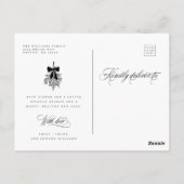 Romantische Kalligrafie Frohe Weihnachten Foto Postkarte (Rückseite)