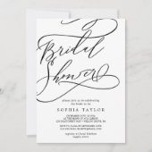 Romantische Kalligrafie | GEBLÜHT BRAUTPARTY Einladung (Vorderseite)